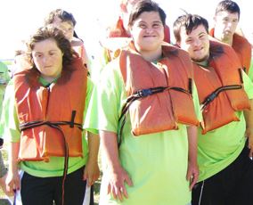 Our racers, suited up and ready to go